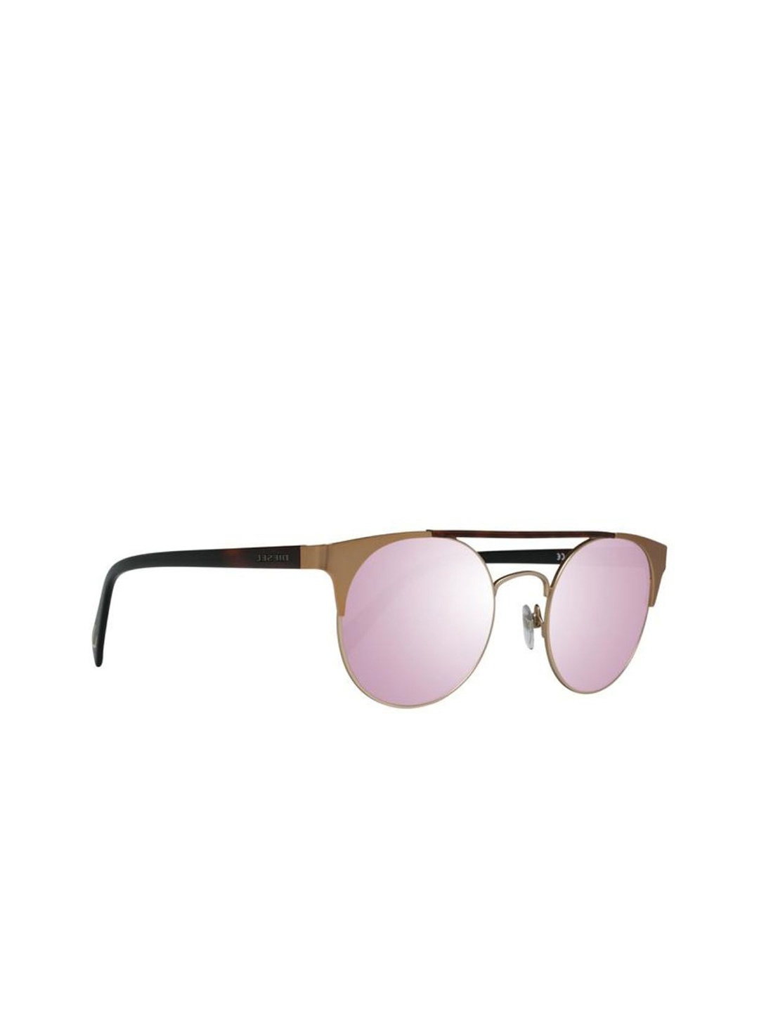 

DIESEL Women Round Sunglasses with UV Protected Lens DL0218 53 28Z-Black, Purple