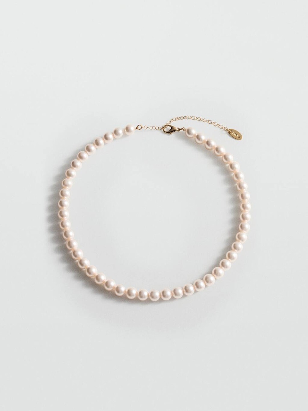 

MANGO Beaded Necklace, Off white