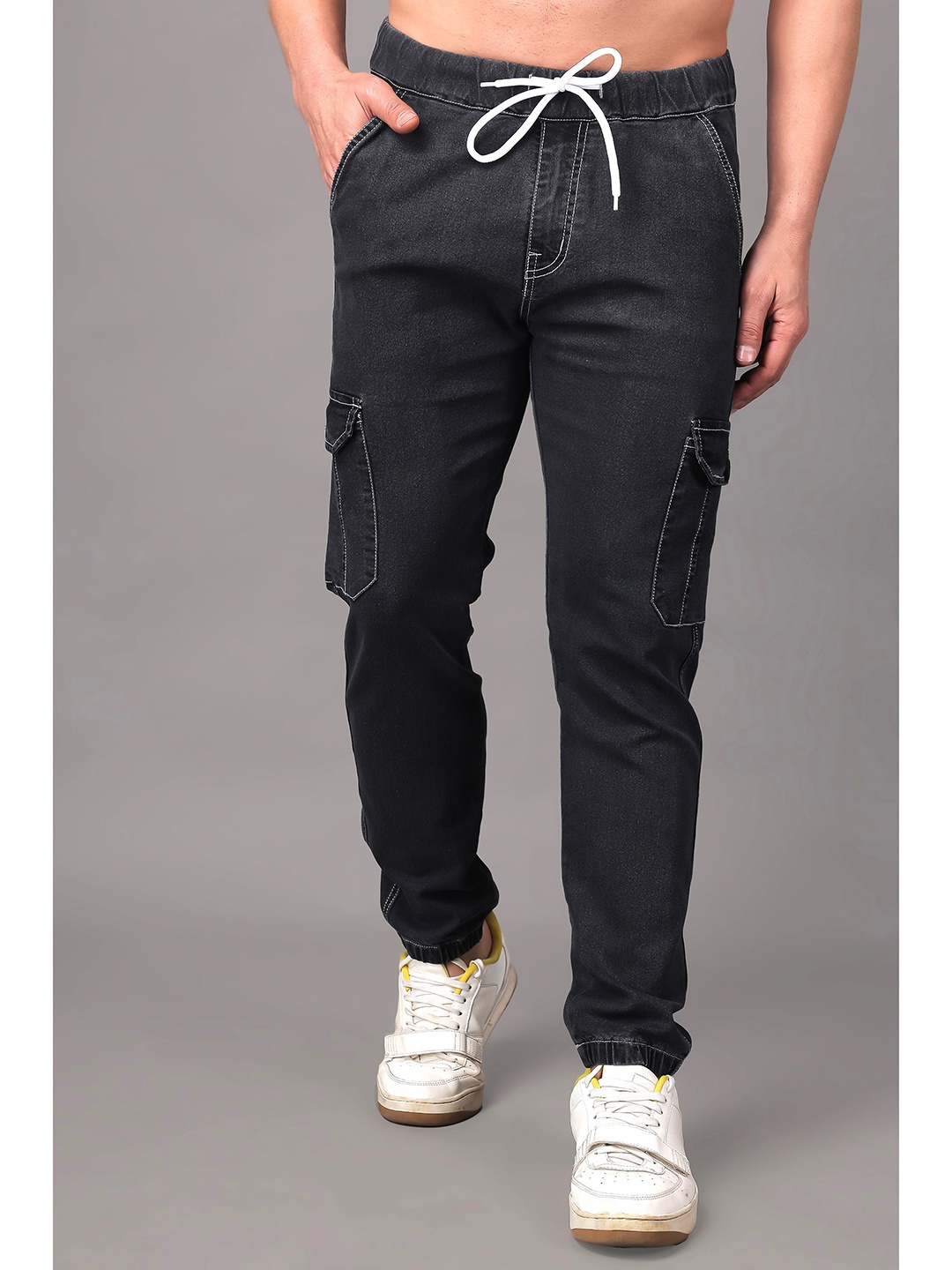 

ZAYSH Men Jogger Stretchable Jeans, Grey