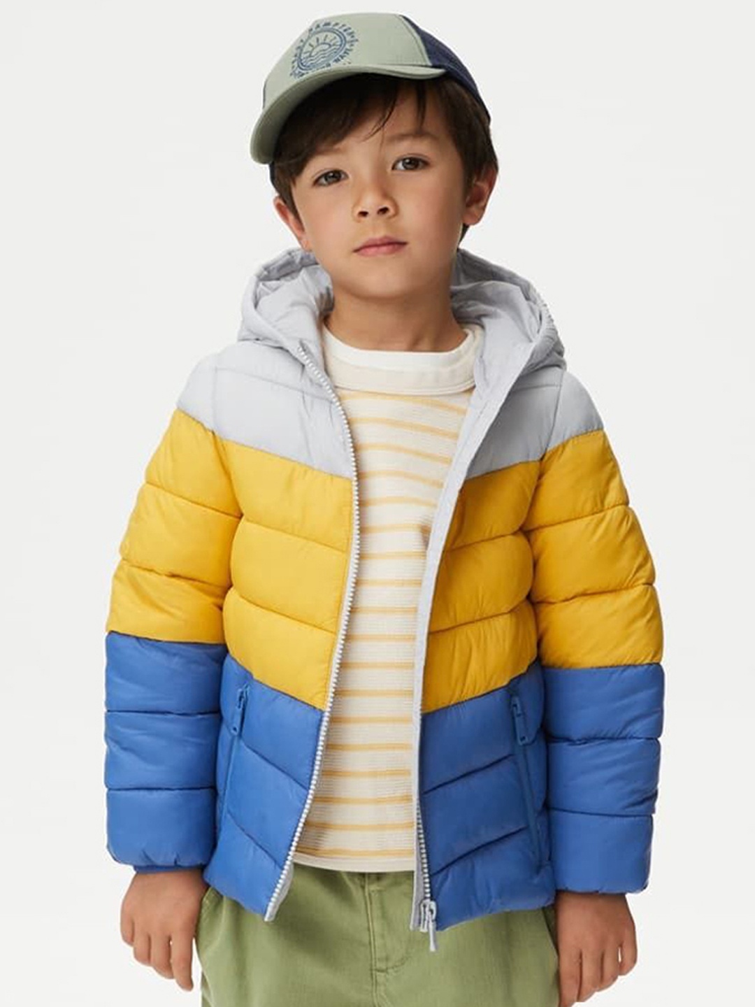 

Marks & Spencer Boys Colourblocked Lightweight Padded Jacket, Multi