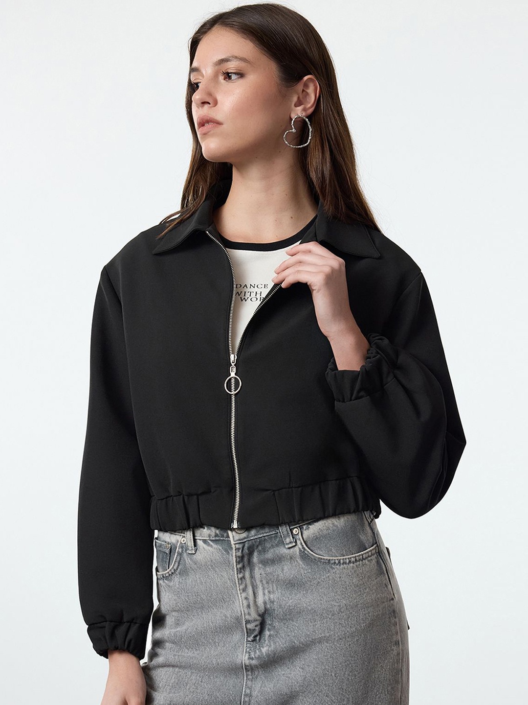 

Trendyol Women Longline Open Front Jacket, Na