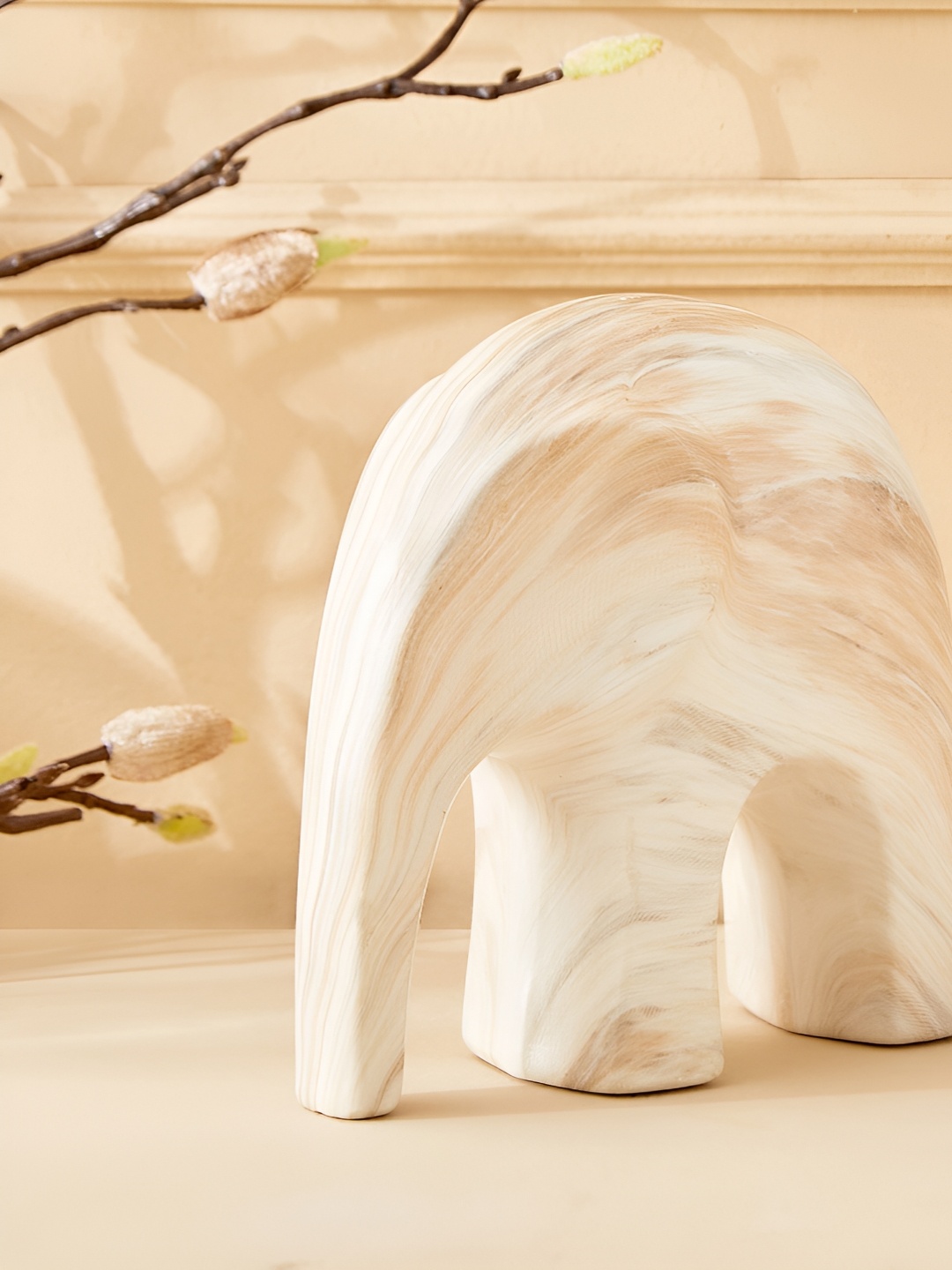 

Home Centre Eternity Vogue Off White Ceramic Elephant Figurine Showpiece