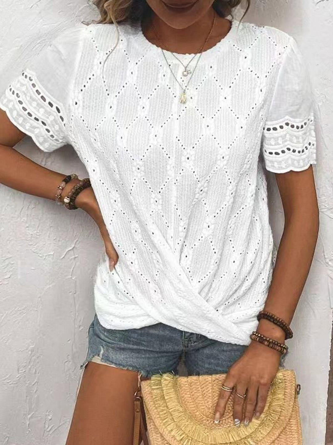 

StyleCast Shirt Style Top, White