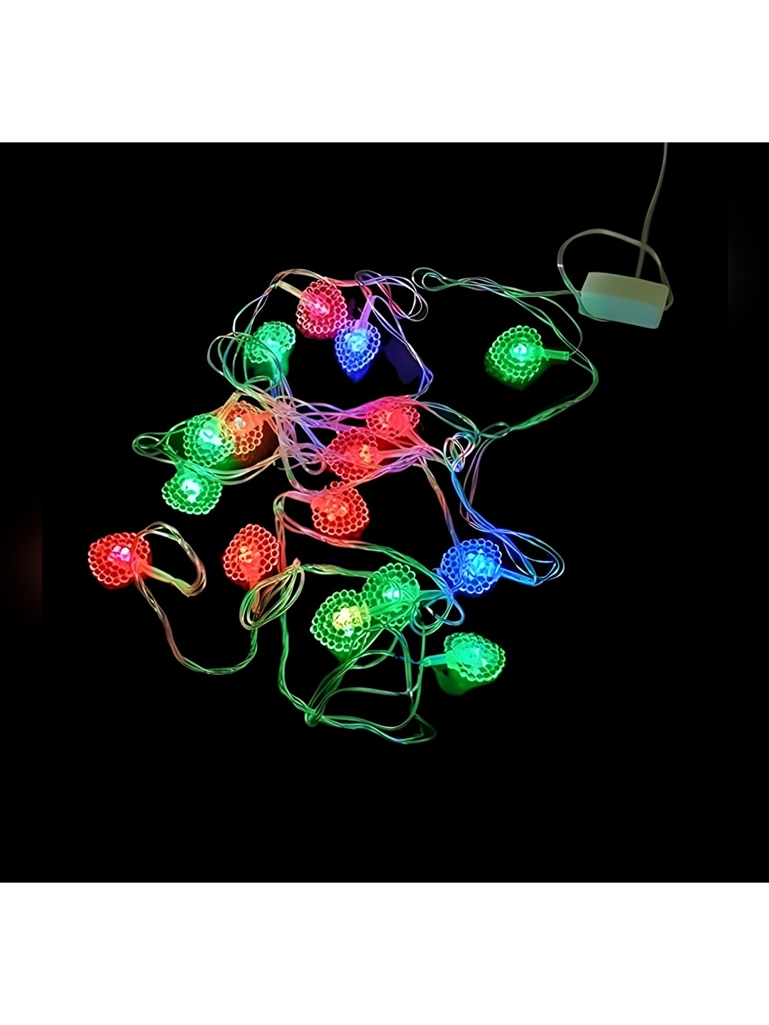 

Home Delight Red & Green Flickering Heart String Lights