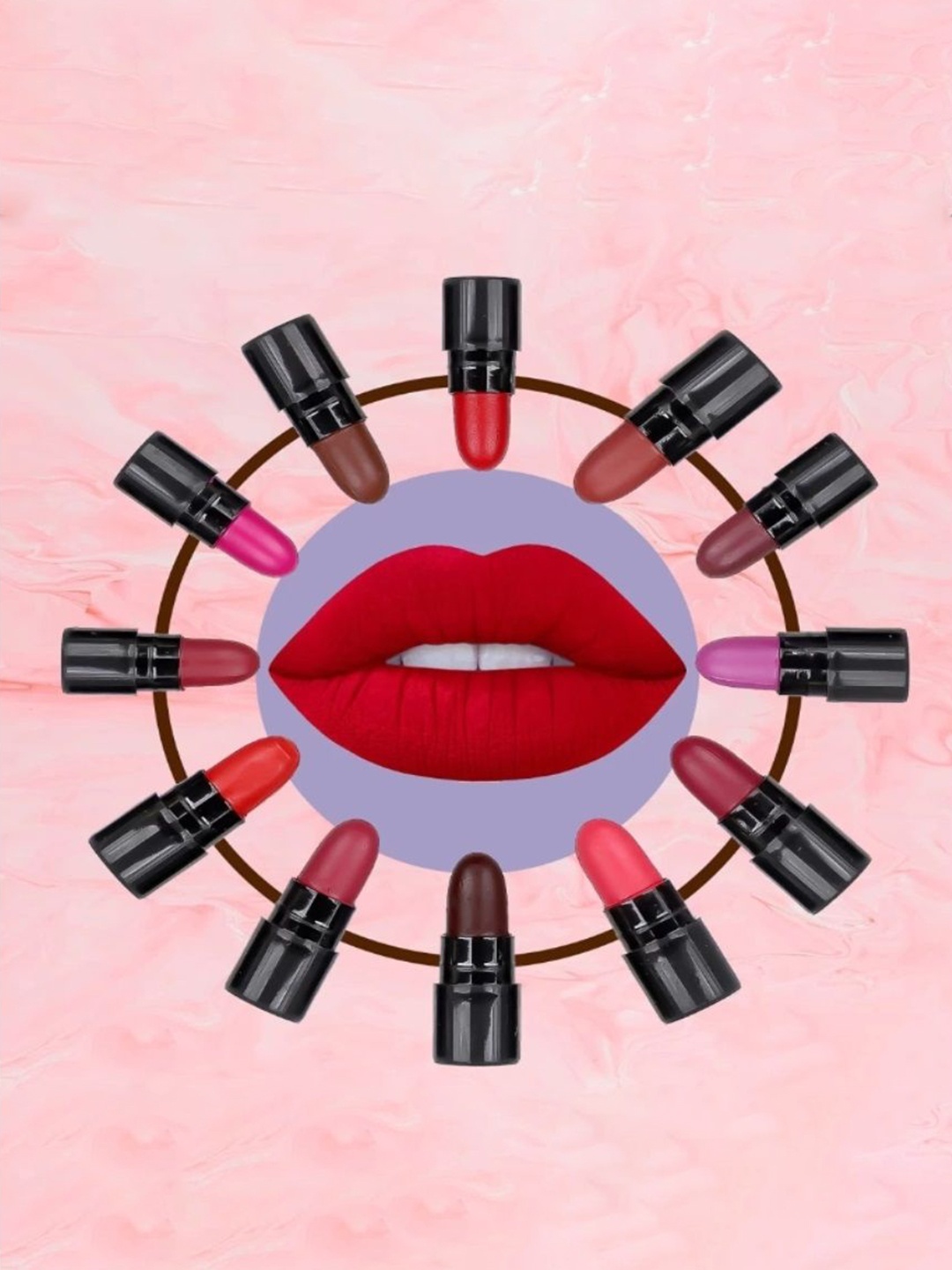 

YELGO Mini Matte Travel Friendly and Long Lasting Pocket Lipstick 12 Combo, Multi