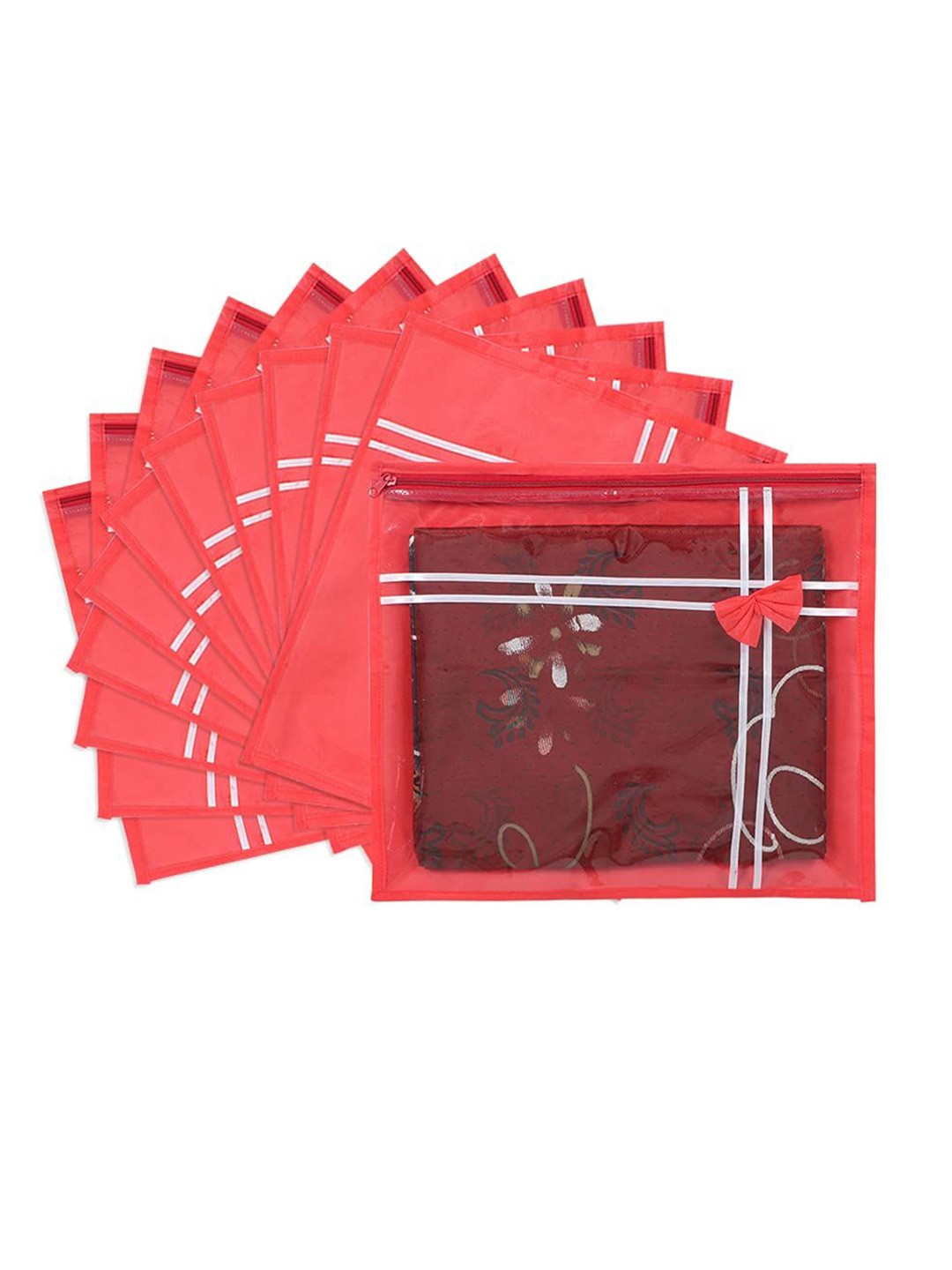 

prettykrafts Red Set of 6 Regular Drawer Organiser Organisers