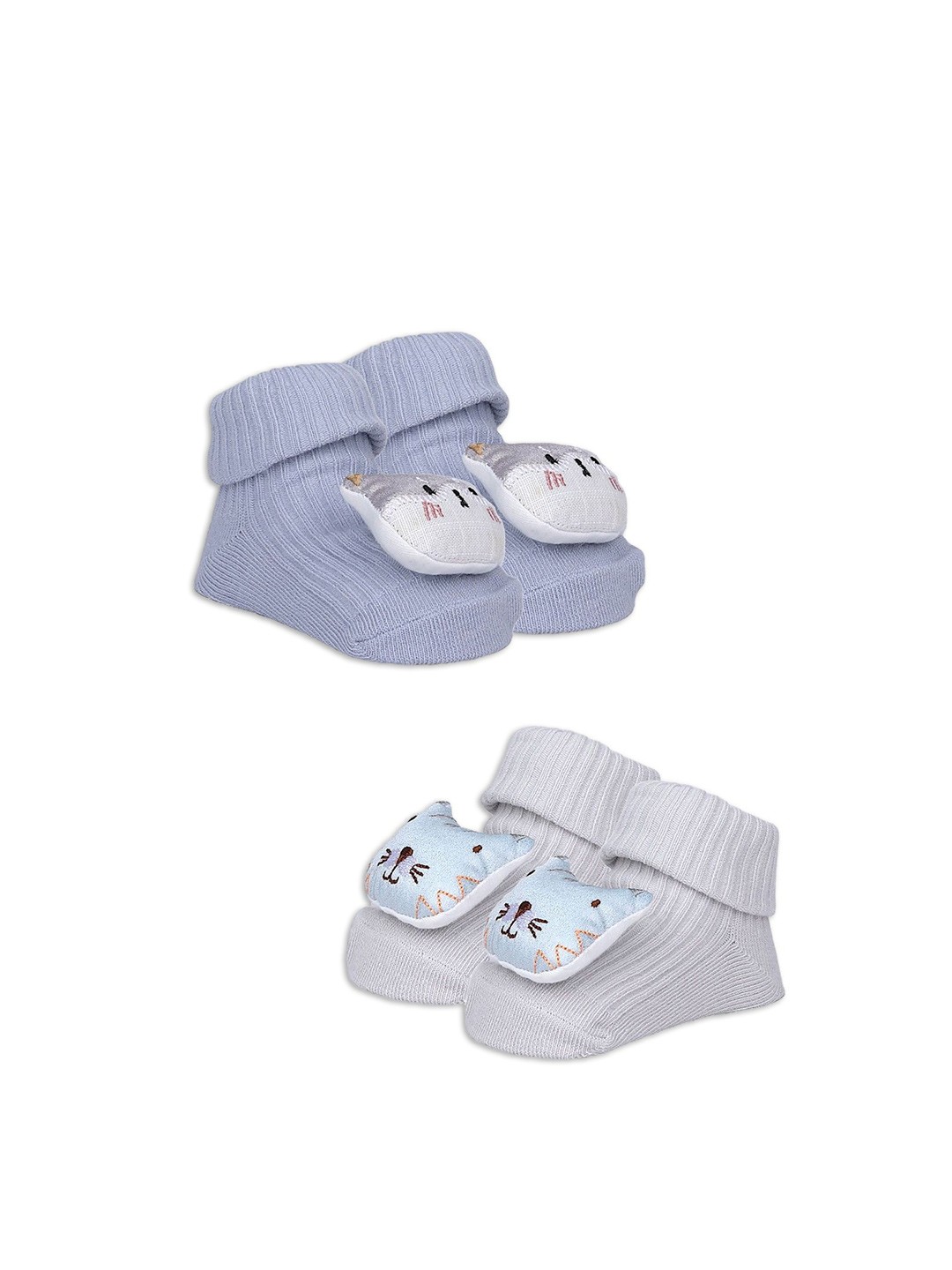 

Baby Moo Unisex Kids Cotton Booties, Blue