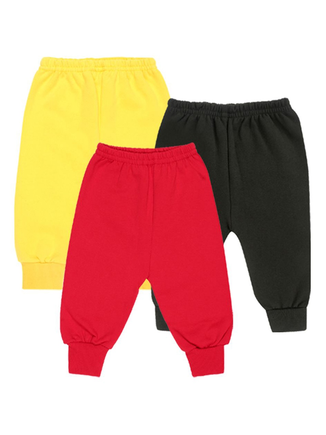 

CLAP Kids Pack Of 3 Mid Rise Joggers, Red