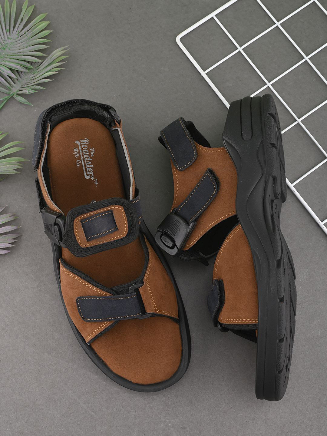 

The Roadster Lifestyle Co Men Sports Sandals, Tan