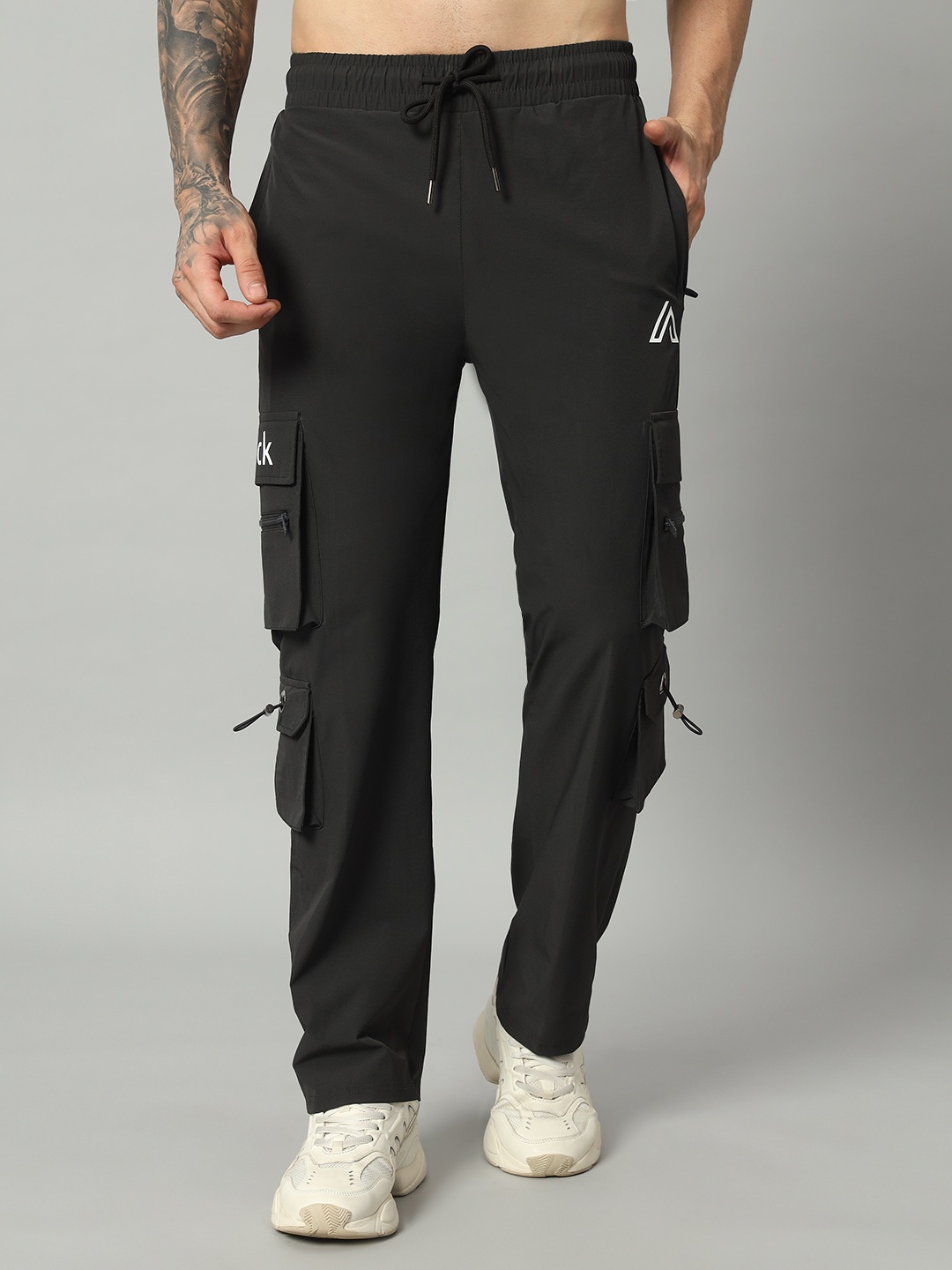 

AECK Men Straight-Fit Track Pants, Grey