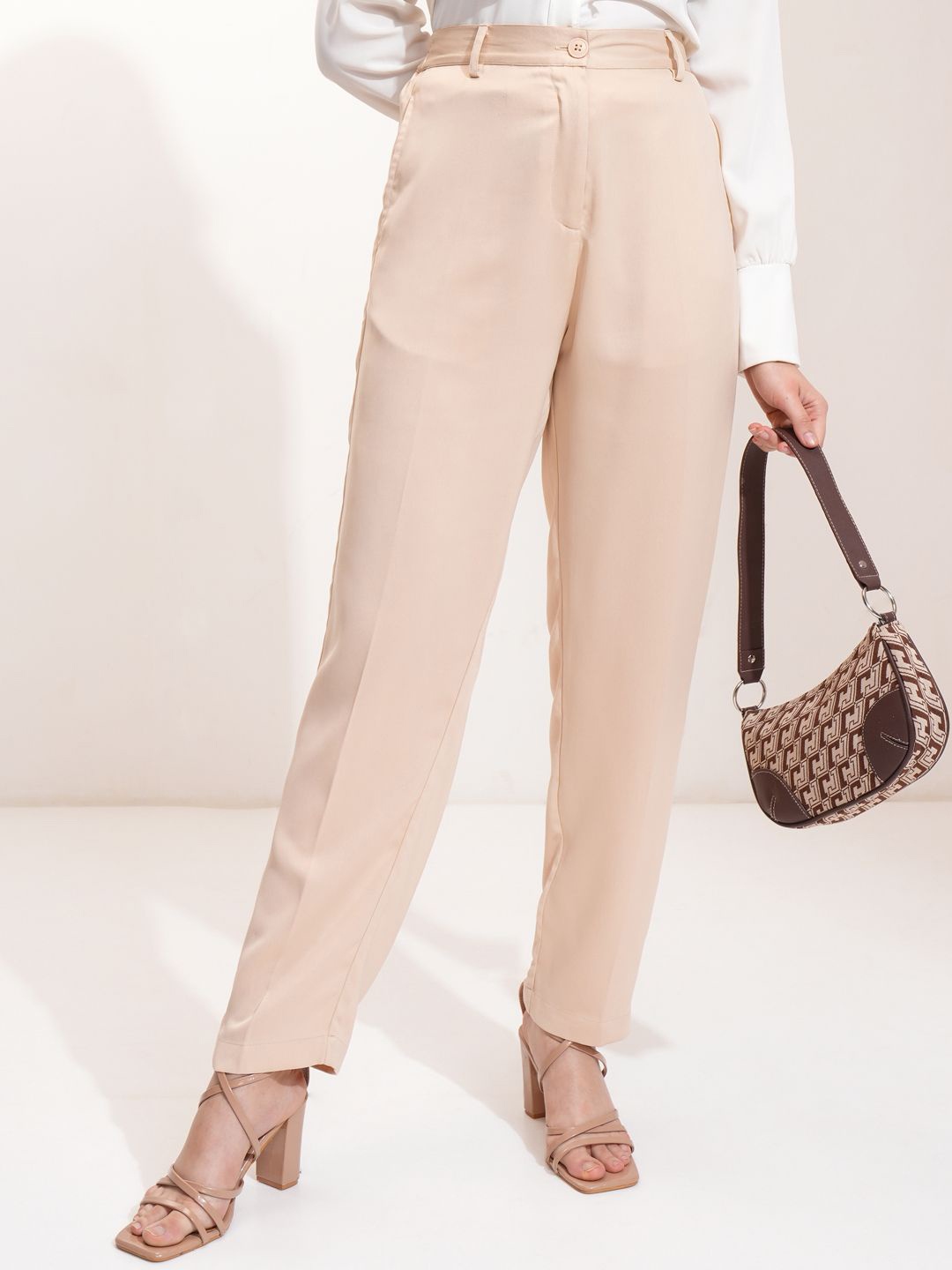 

CHIC BY TOKYO TALKIES Women Trousers, Beige