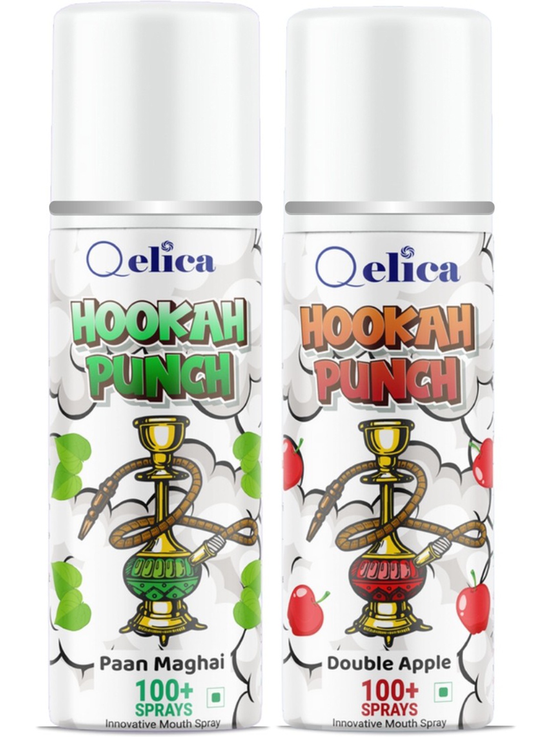 

Qelica Set Of 2 Hookah Punch Mouth Freshener Spray 10 g Each, Green