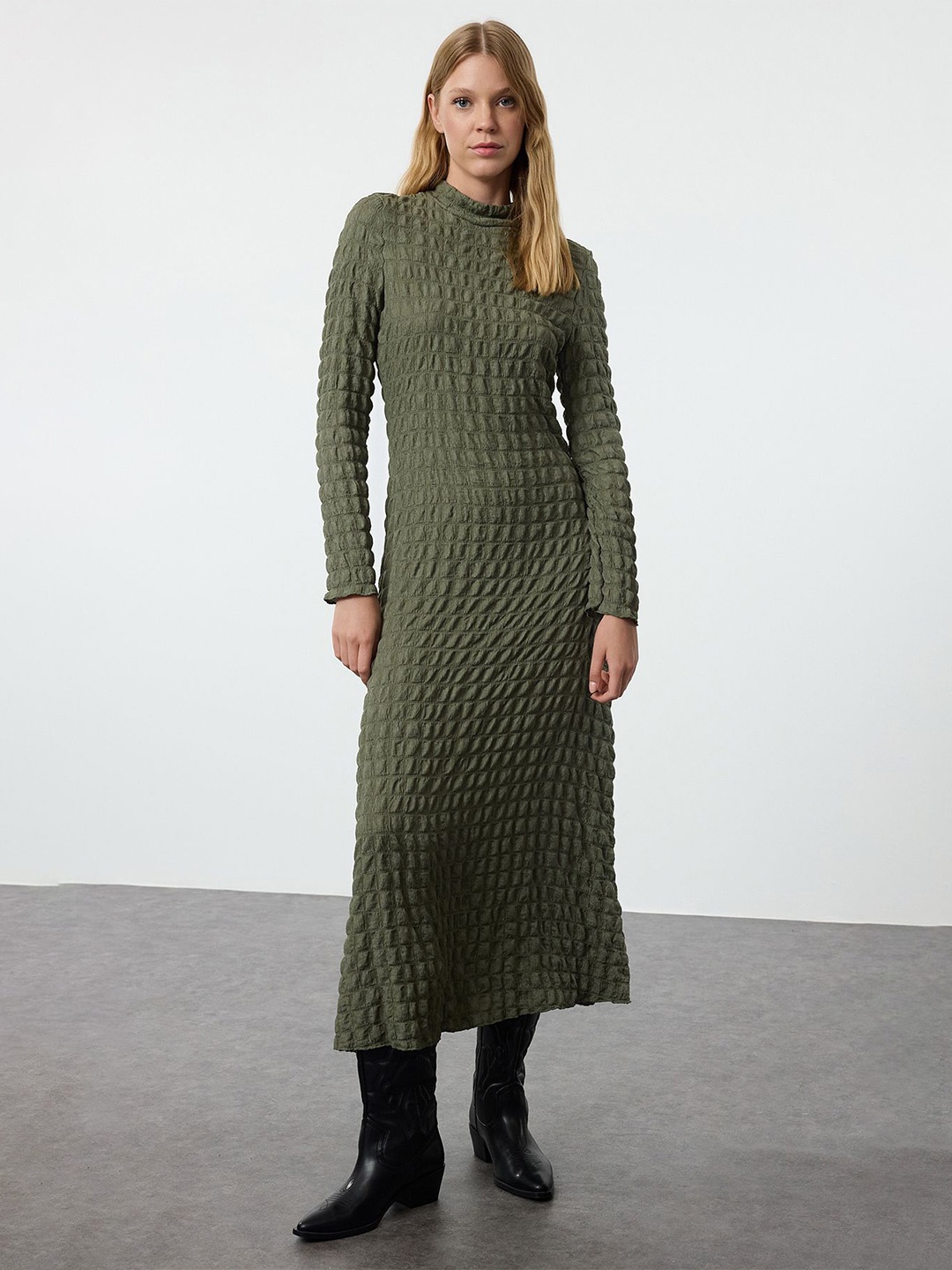 

Trendyol A-Line Midi Dress, Na