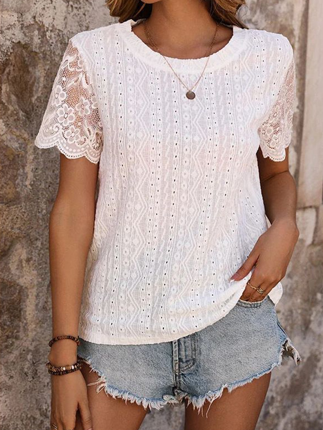 

StyleCast Shirt Style Top, White