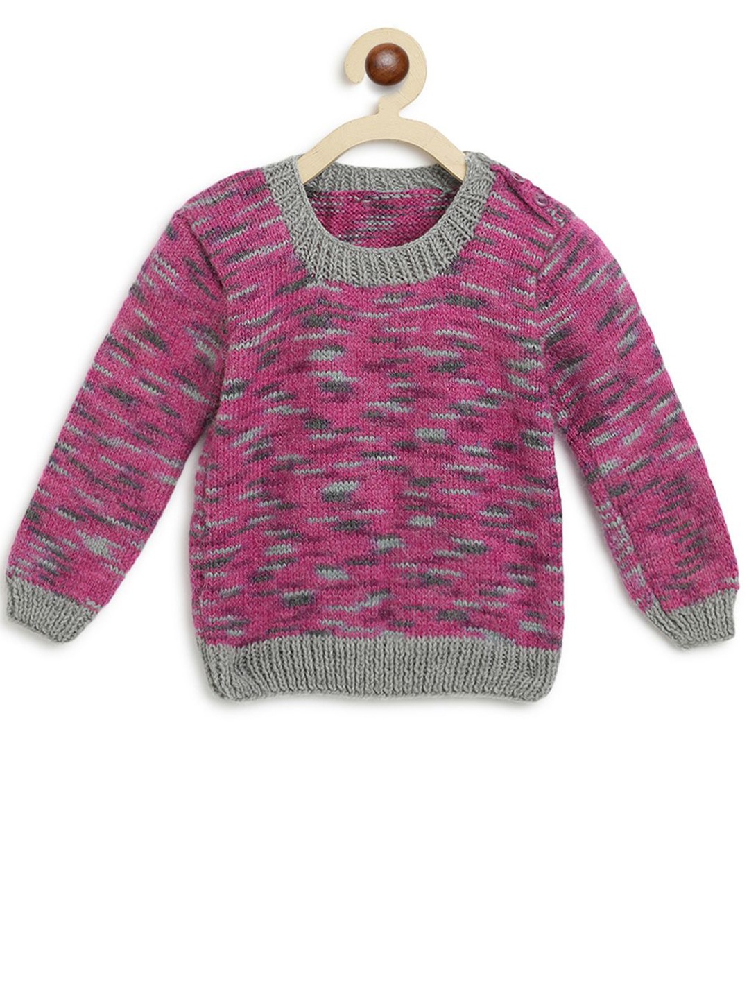 

CHUTPUT Unisex Kids Woollen Pullover, Pink