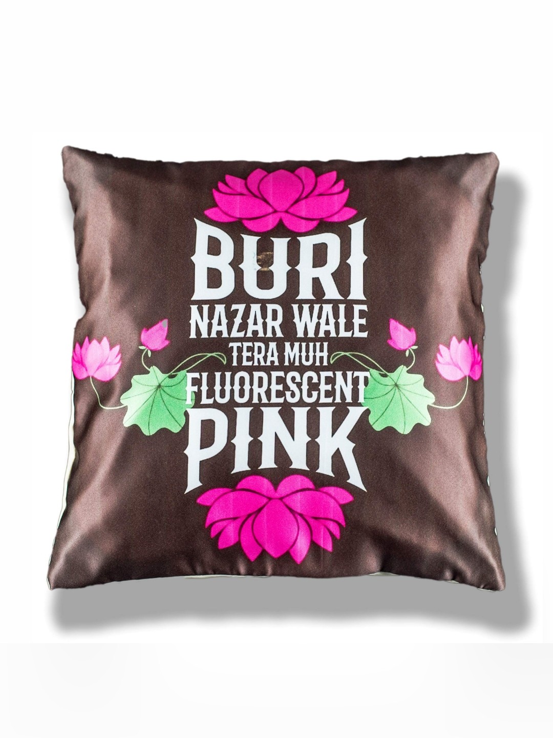 

Vendola Brown & Pink Floral Square Cushion Covers