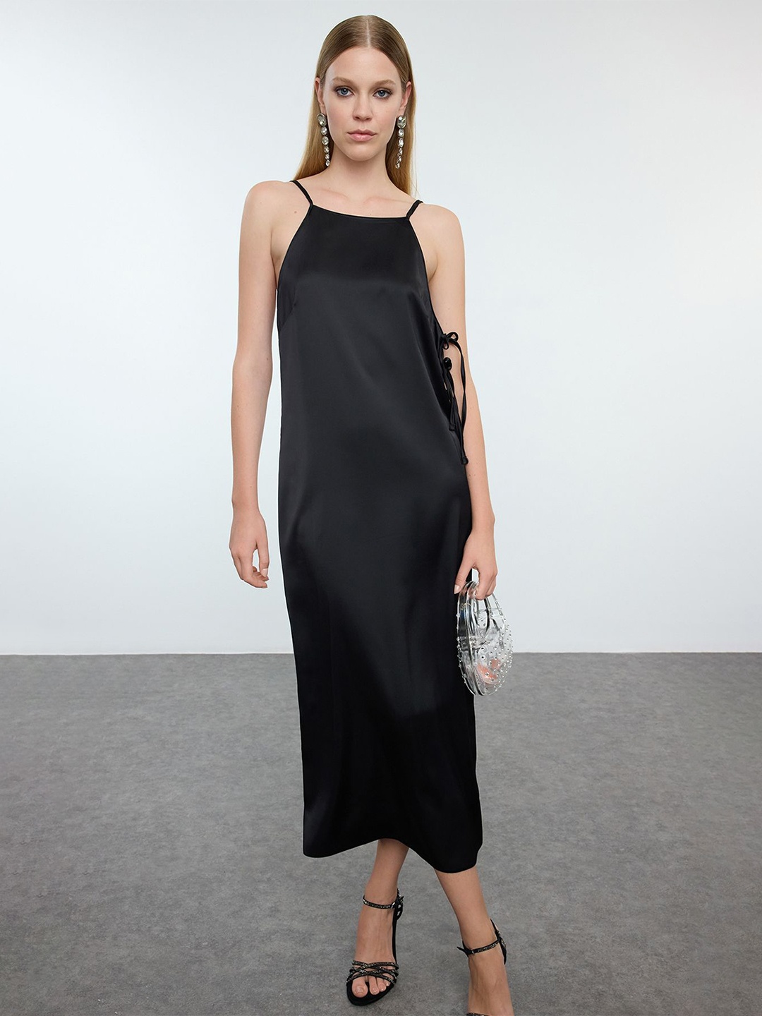 

Trendyol A-Line Midi Dress, Na