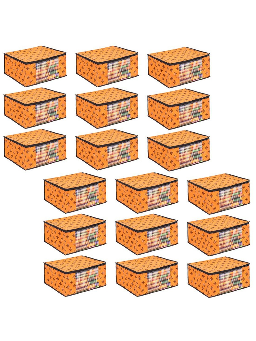 

prettykrafts Orange Set of 6 Regular Drawer Organiser Organisers