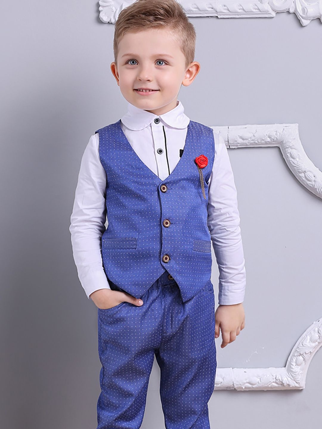 

JC SPARKLE Boys Shirt & Trousers With Waistcoat, Blue