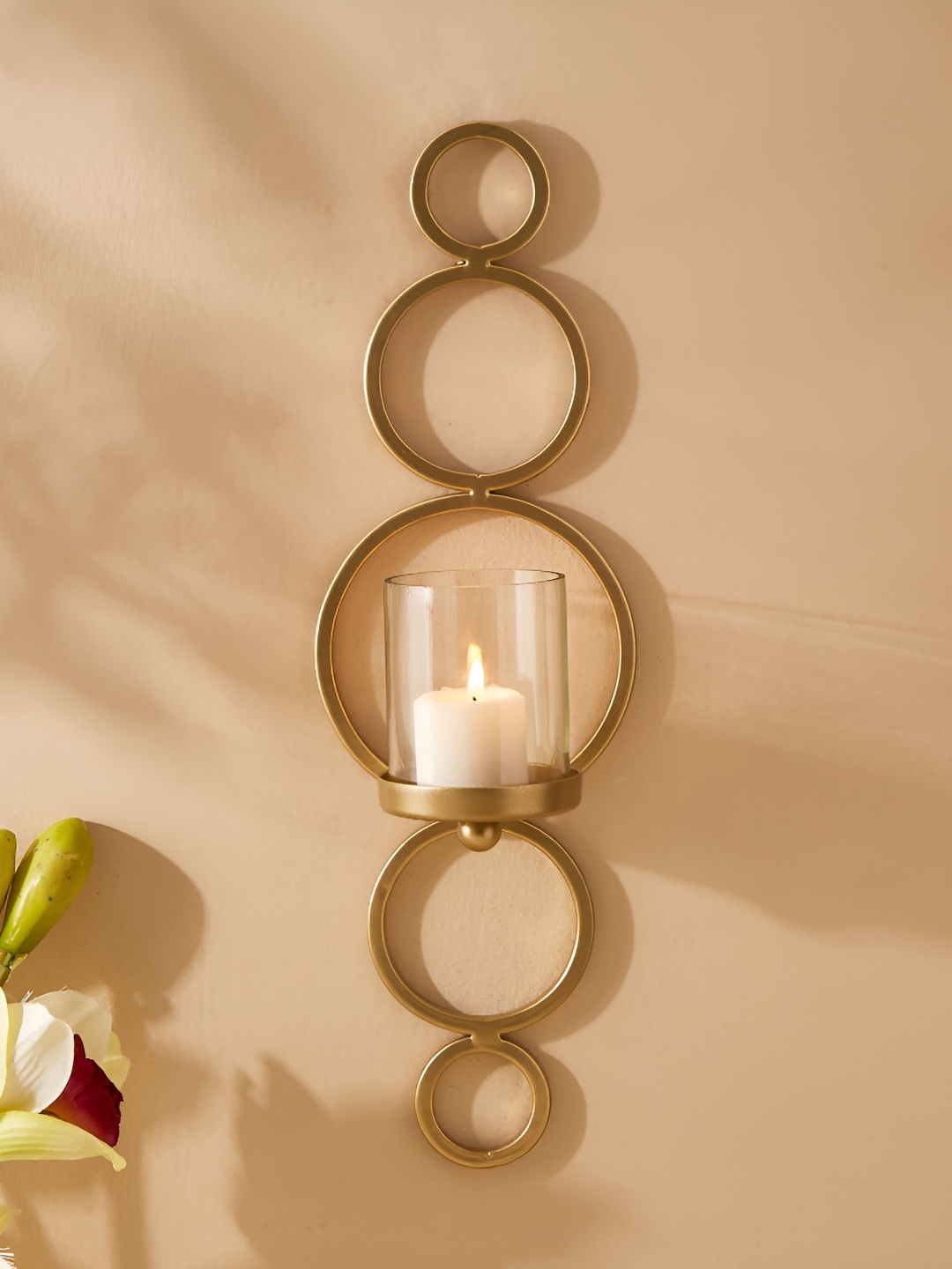 

Home Centre Leon Metal Beige Metal Wall Hanging Votive Candle Holder