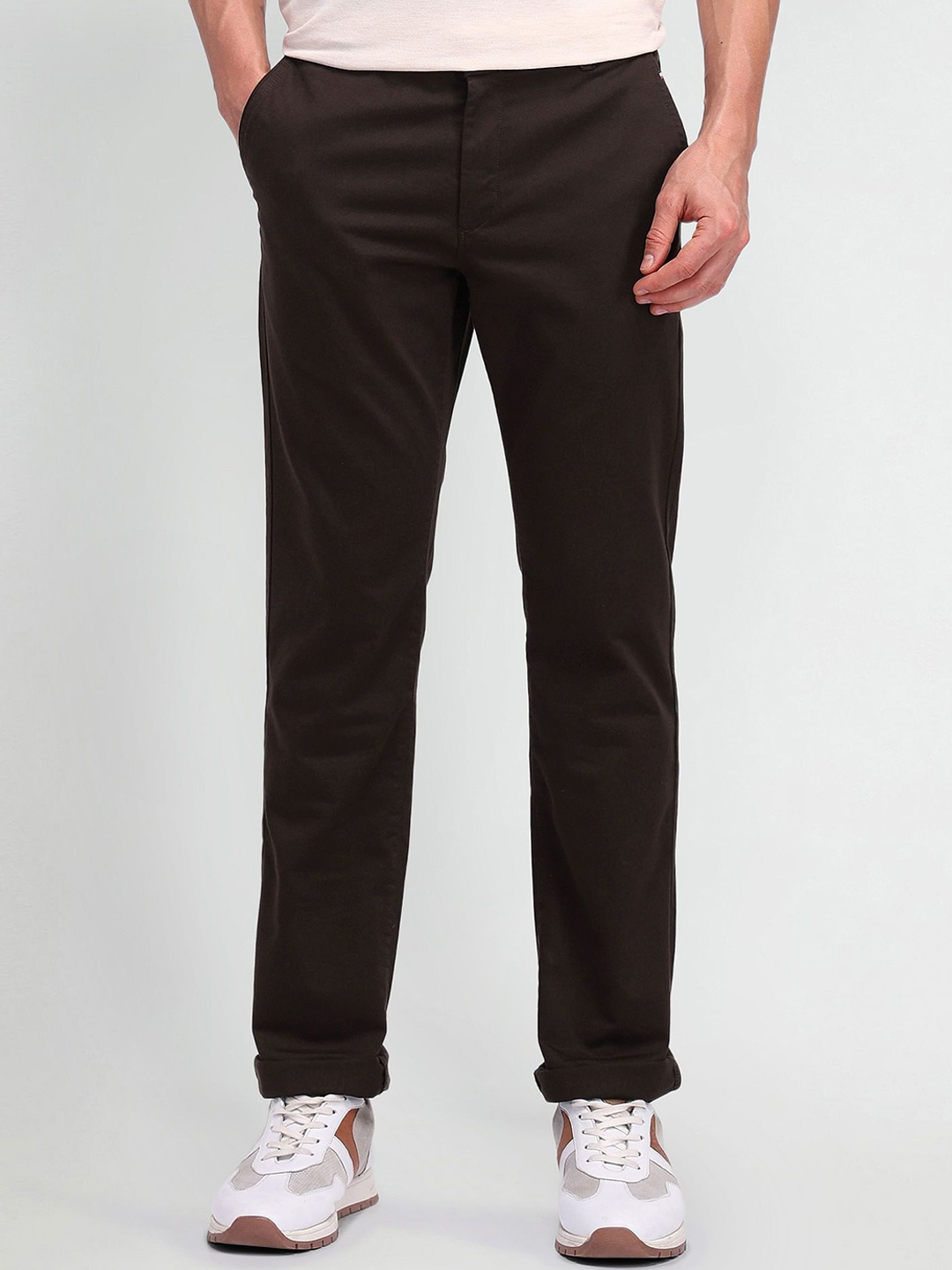 

Arrow Sport Men Classic Trousers, Brown