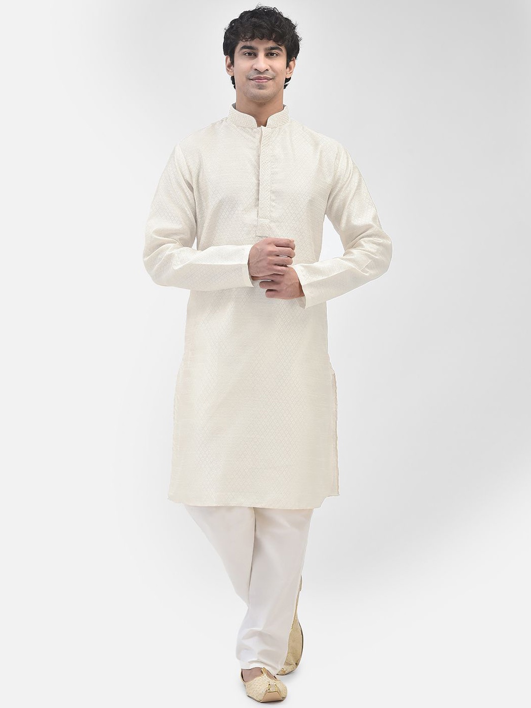 

SG LEMAN Men Regular Kurta with Pyjamas, Off white