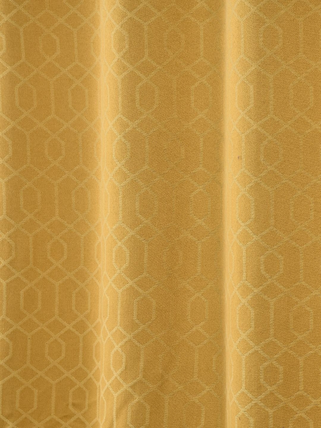 

Saral Home Yellow Geometric Room Darkening Window Curtain