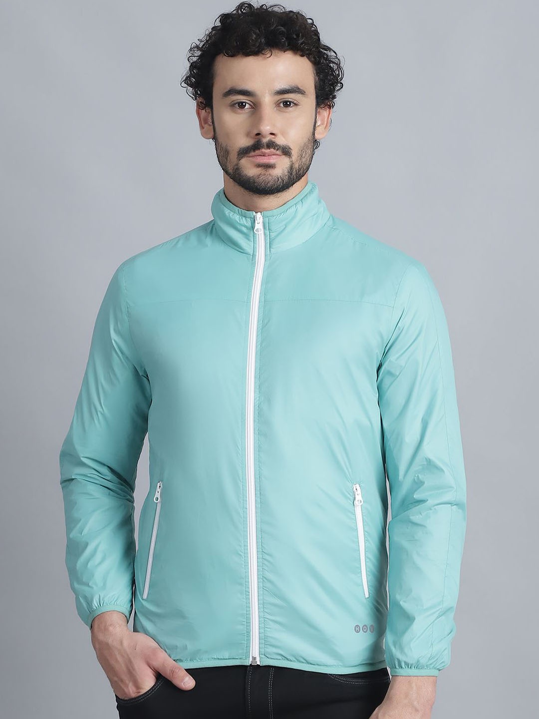 

HOUSE OF VEDAS Men Lightweight Training or Gym Sporty Jacket, Turquoise blue