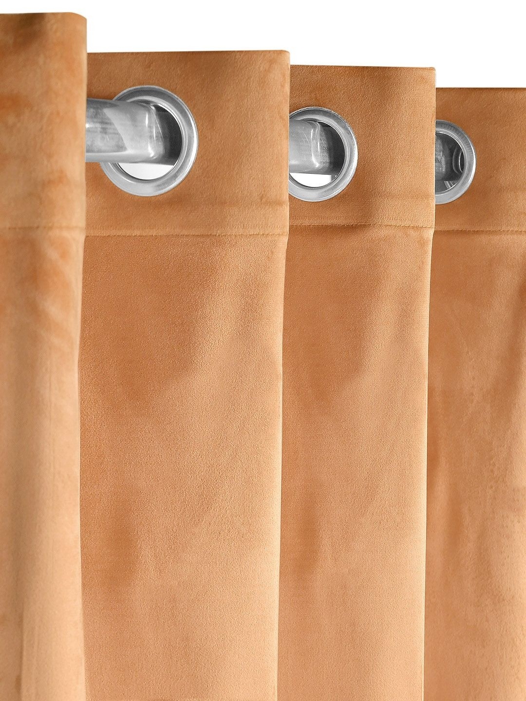 

Saral Home Rust 2 Pieces Velvet Black Out Window Curtains