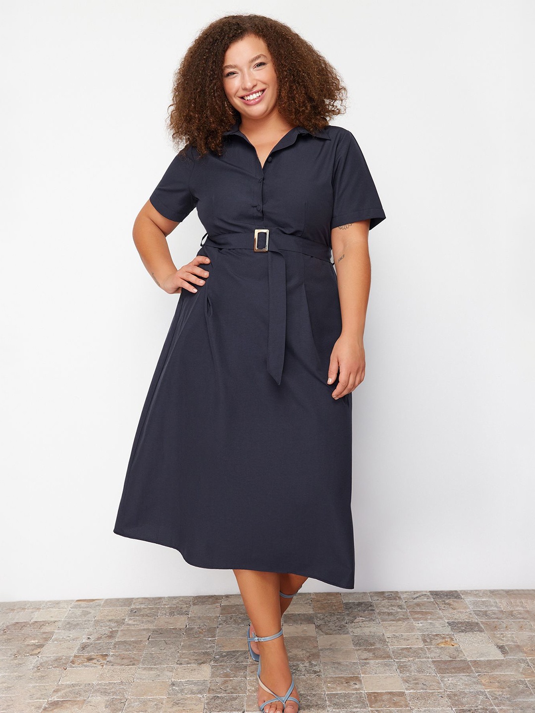 

Trendyol Shirt Midi Dress, Na