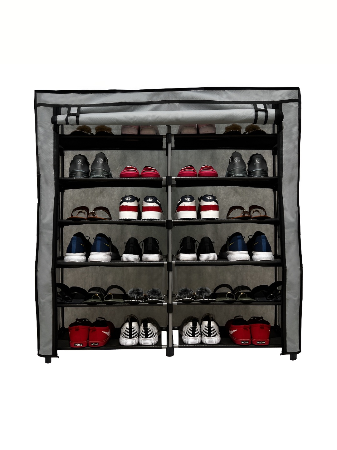 

Urban Choice Grey & Black 12-Tier Rectangular Shoes Rack