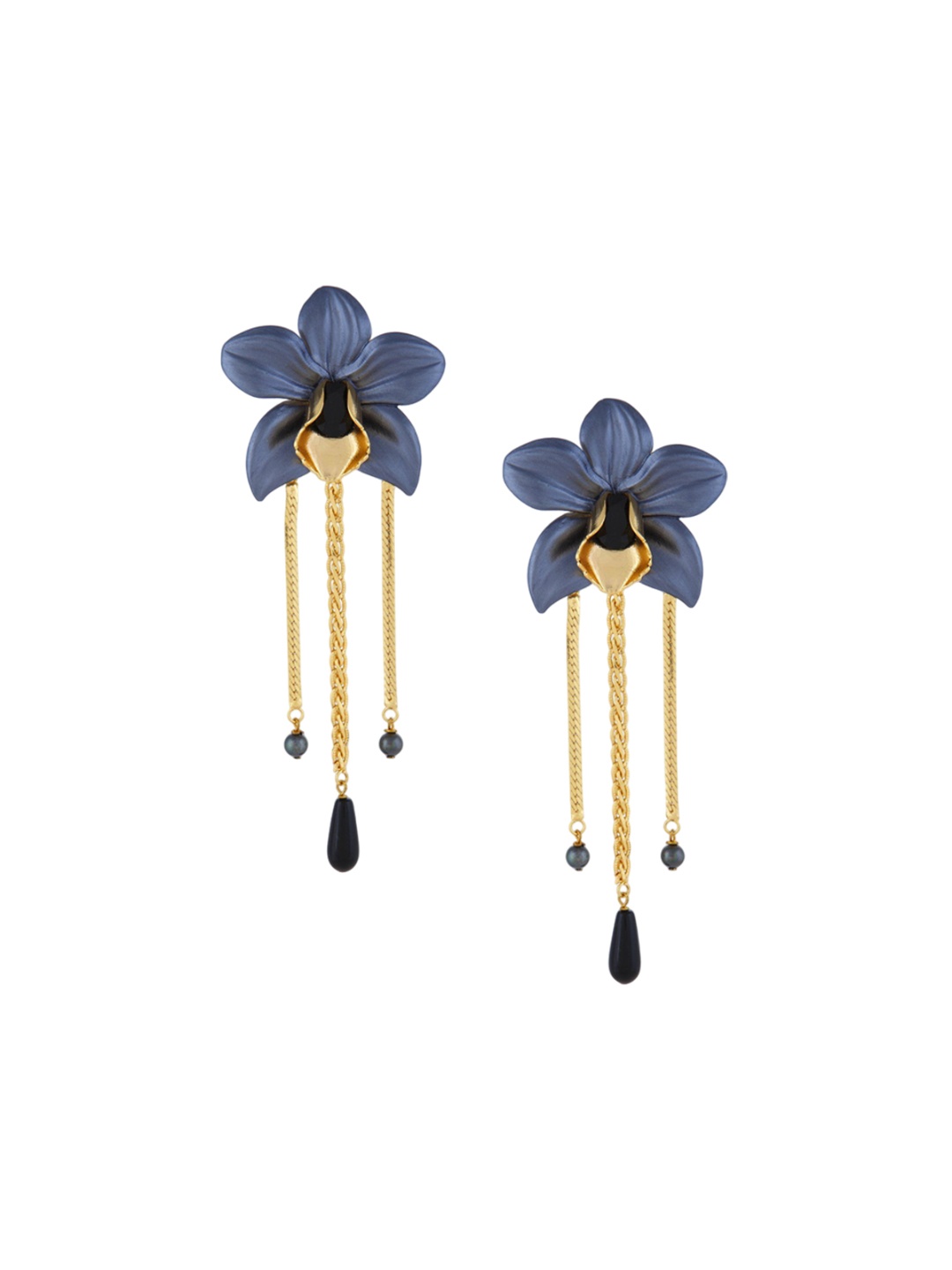 

VALLIYAN BY NITYA Contemporary Drop Earrings, Gold