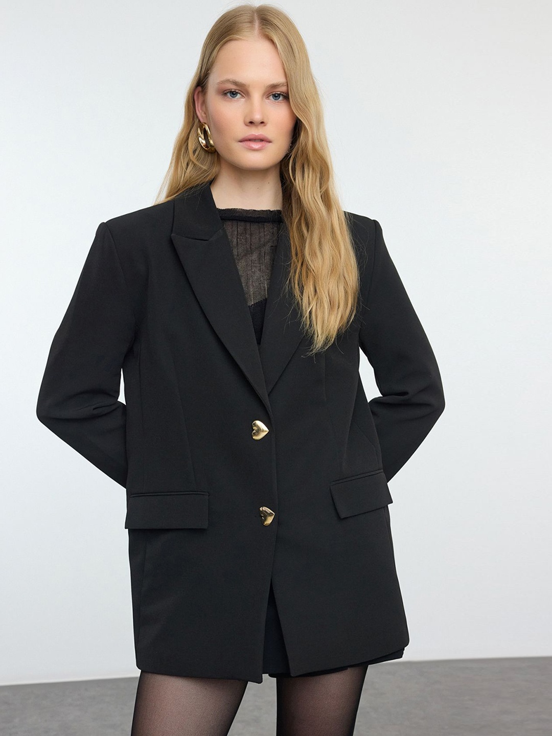 

Trendyol Women Longline Tailored Jacket, Na