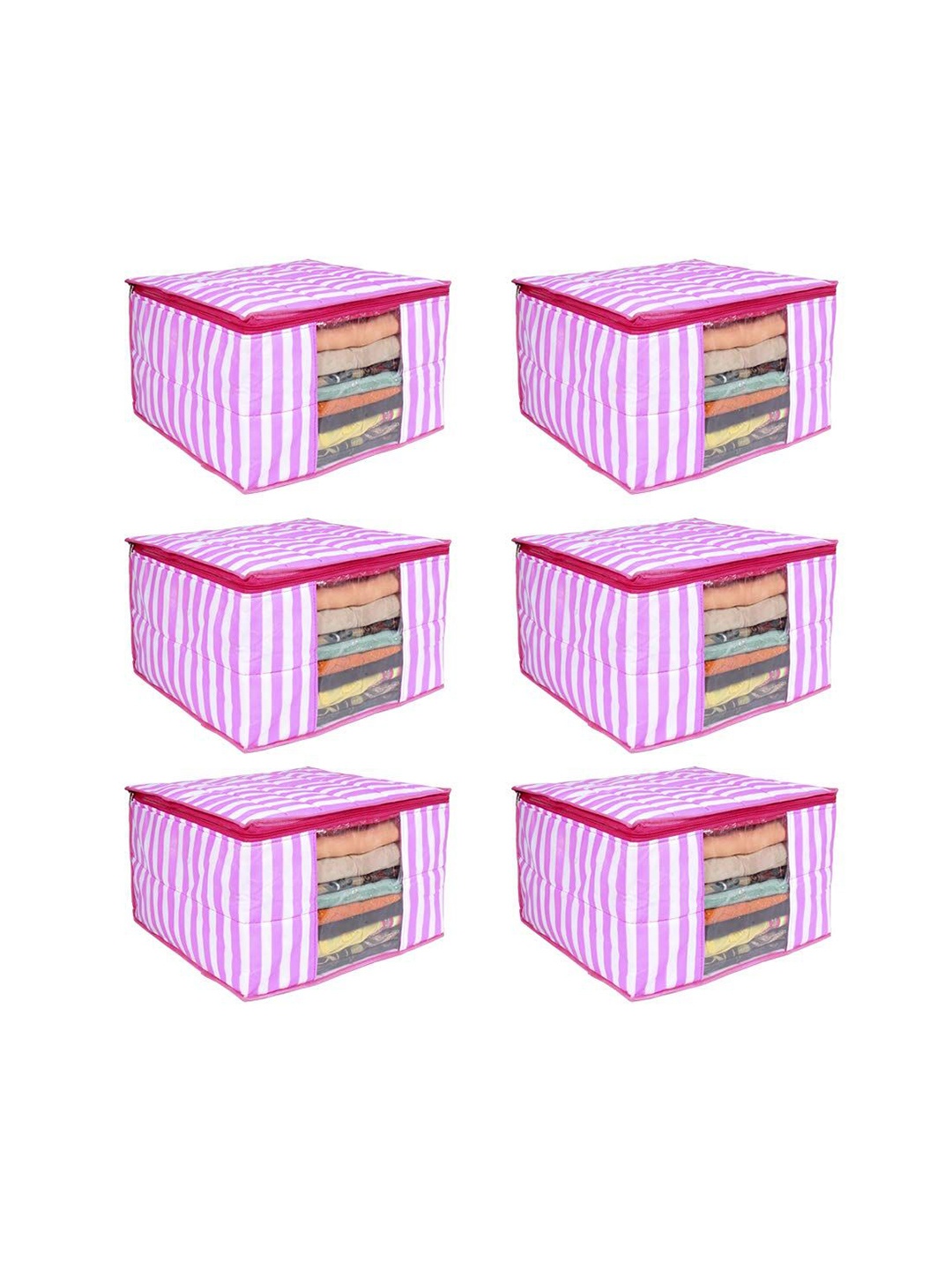 

prettykrafts Pink Set of 6 Regular Drawer Organiser Organisers