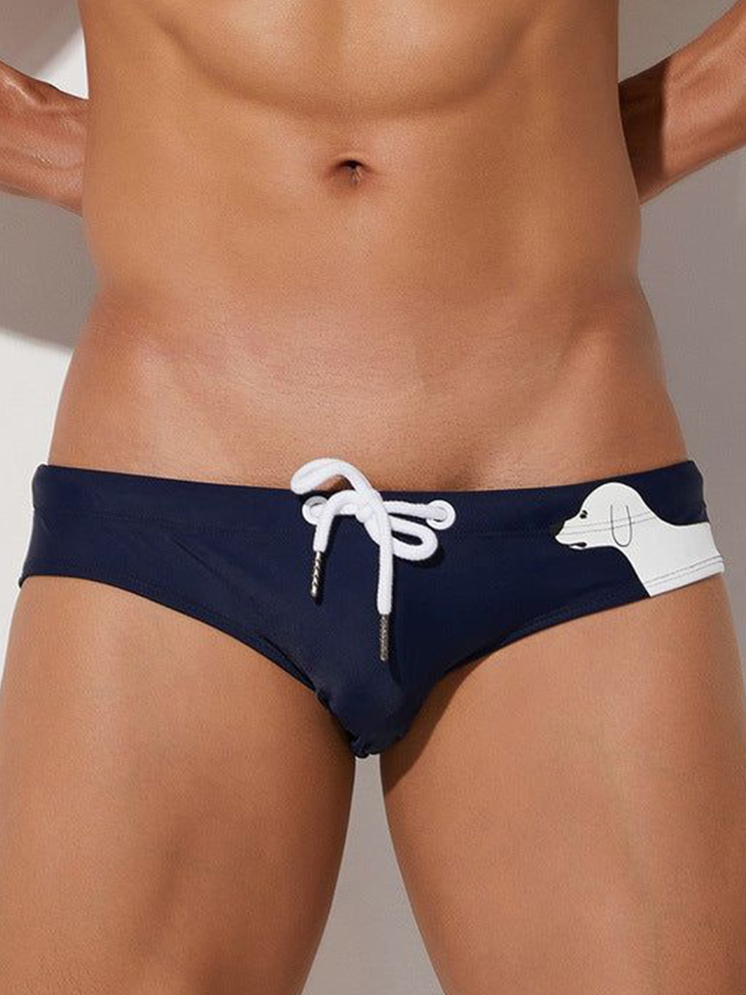 

PANTEAZY Men Printed Basic Briefs LO-S01-FDG-N-S, Navy blue