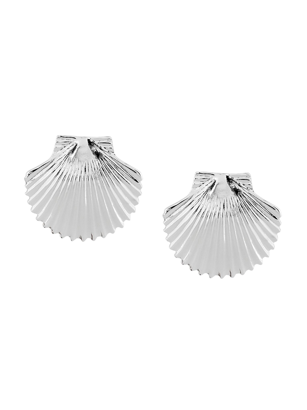 

VALLIYAN BY NITYA Contemporary Studs Earrings, Silver