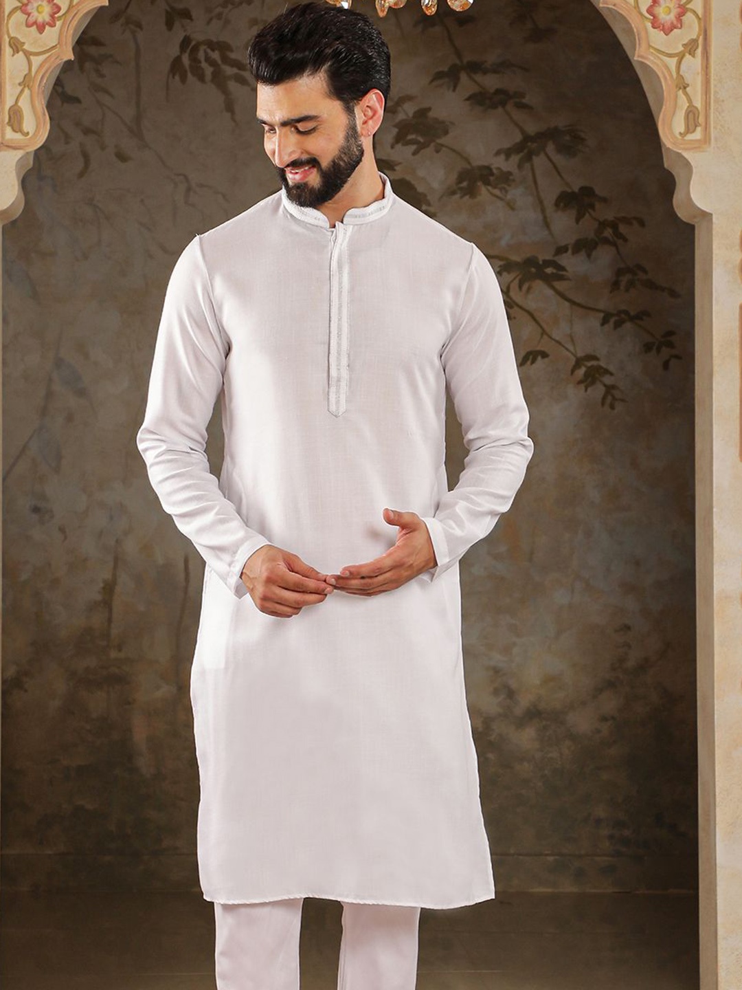 

HOUSE OF DEYANN Men Kurta, White