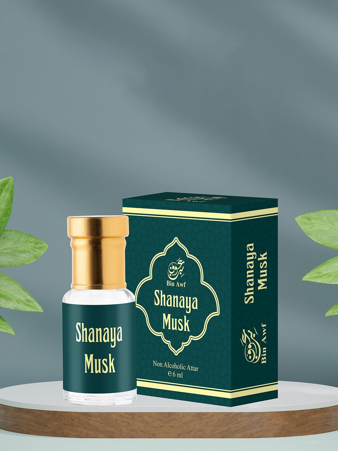 

BinAwf Shanaya Musk Long Lasting Attar - 6 ml, Green
