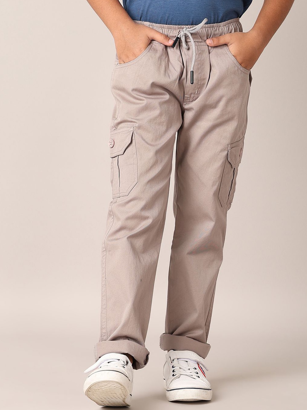 

V-Mart Boys Cargos Trousers, Grey
