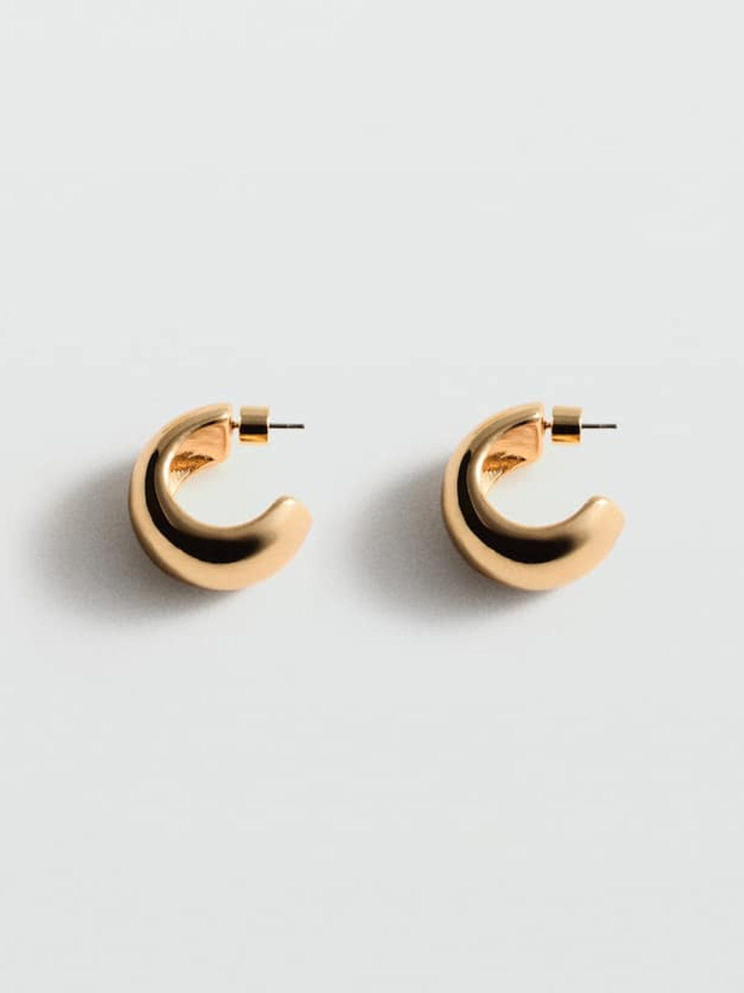 

MANGO Circular Half Hoop Earrings, Gold