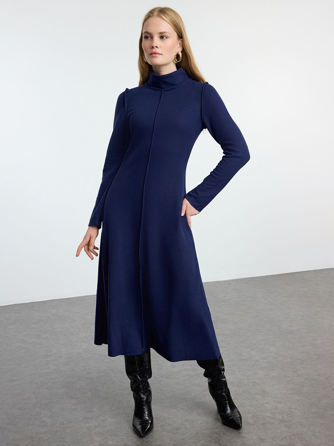 

Trendyol A-Line Midi Dress, Na
