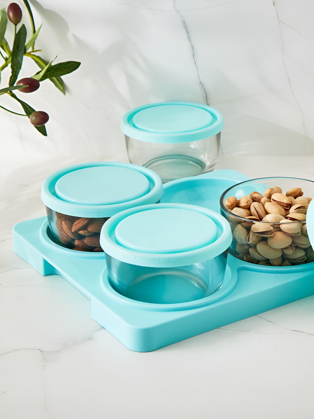 

Home Centre Tuscany Zinnia Green 4 Pieces Glass Serving Bowl 300ml
