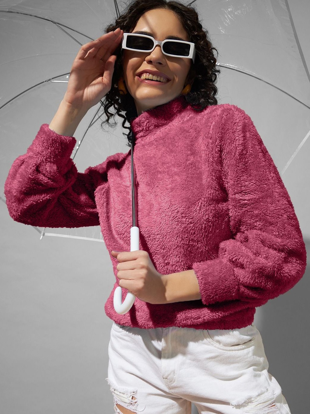 

The Dry State Women Mock Collar Pullover, Rose