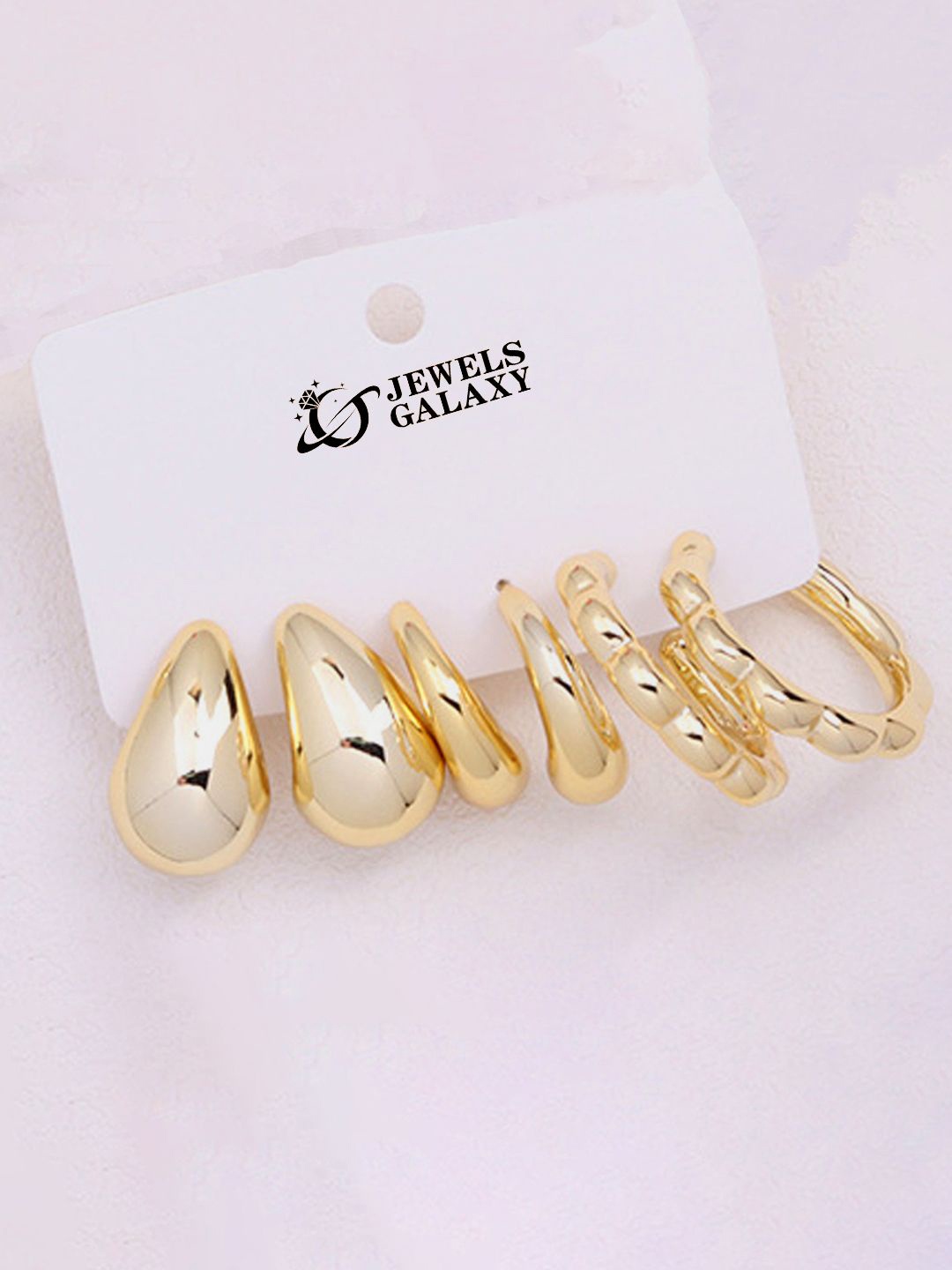 

Jewels Galaxy Contemporary Half Hoop Earrings, Gold