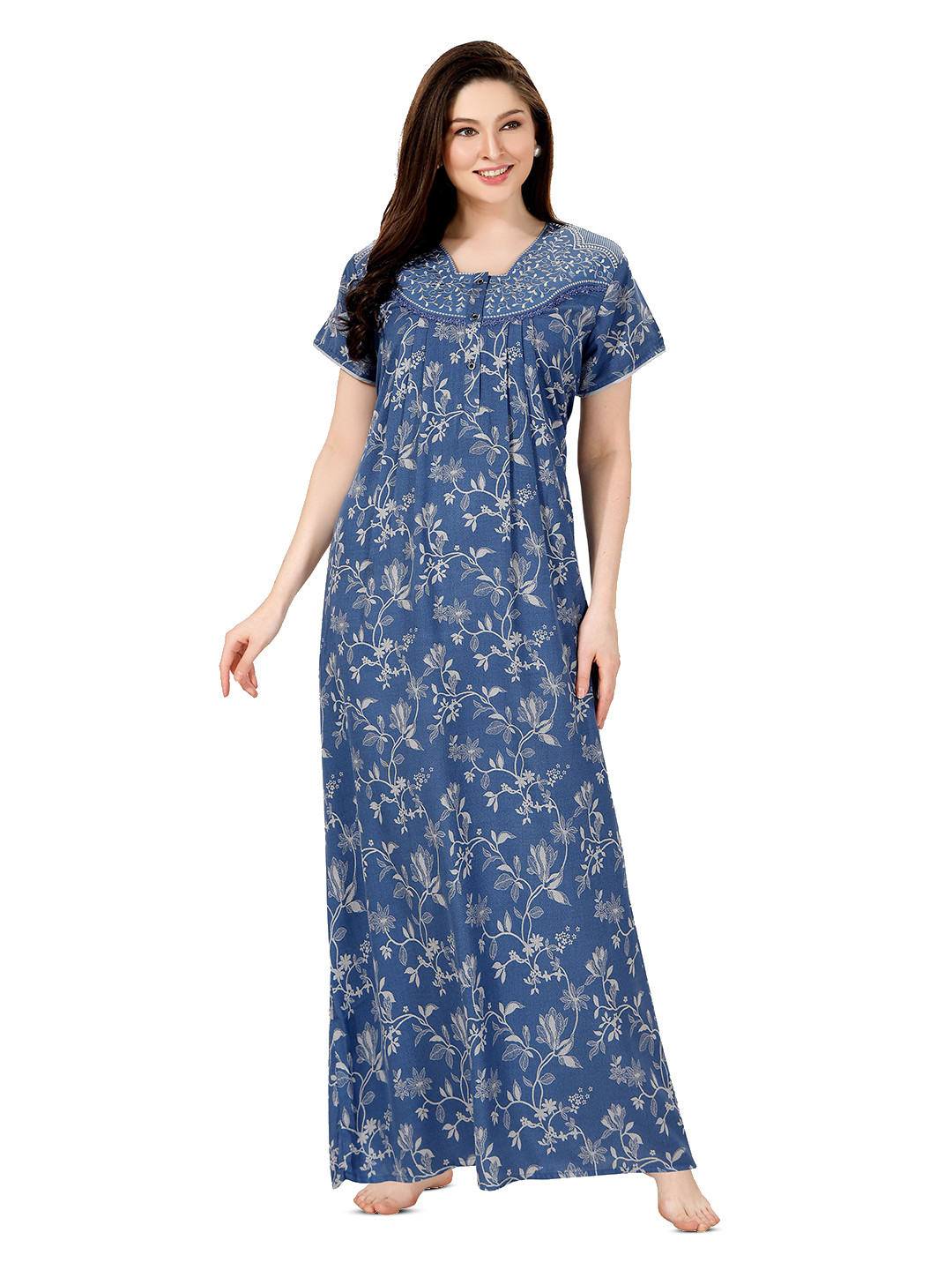 

Soulemo Printed Maxi Nightdress, Blue
