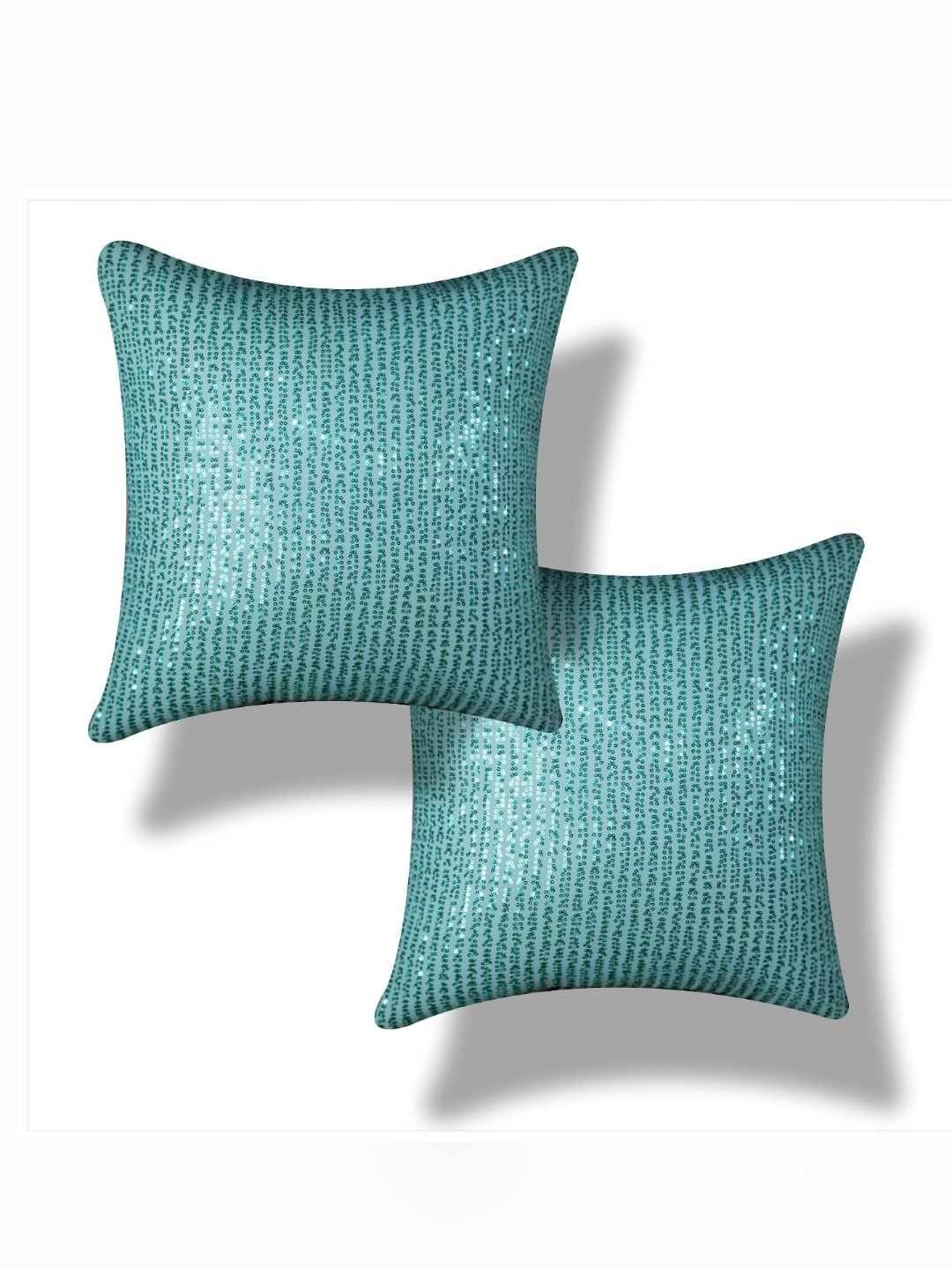 

Vendola Turquoise Blue 2 Pieces Abstract Square Cushion Covers