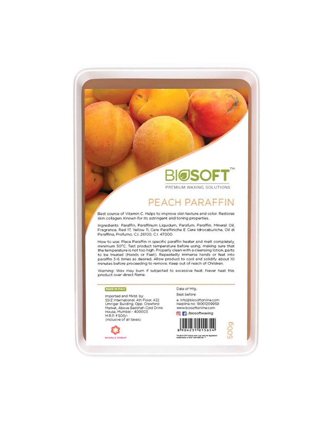 

Biosoft Peach Paraffin Wax 500g
