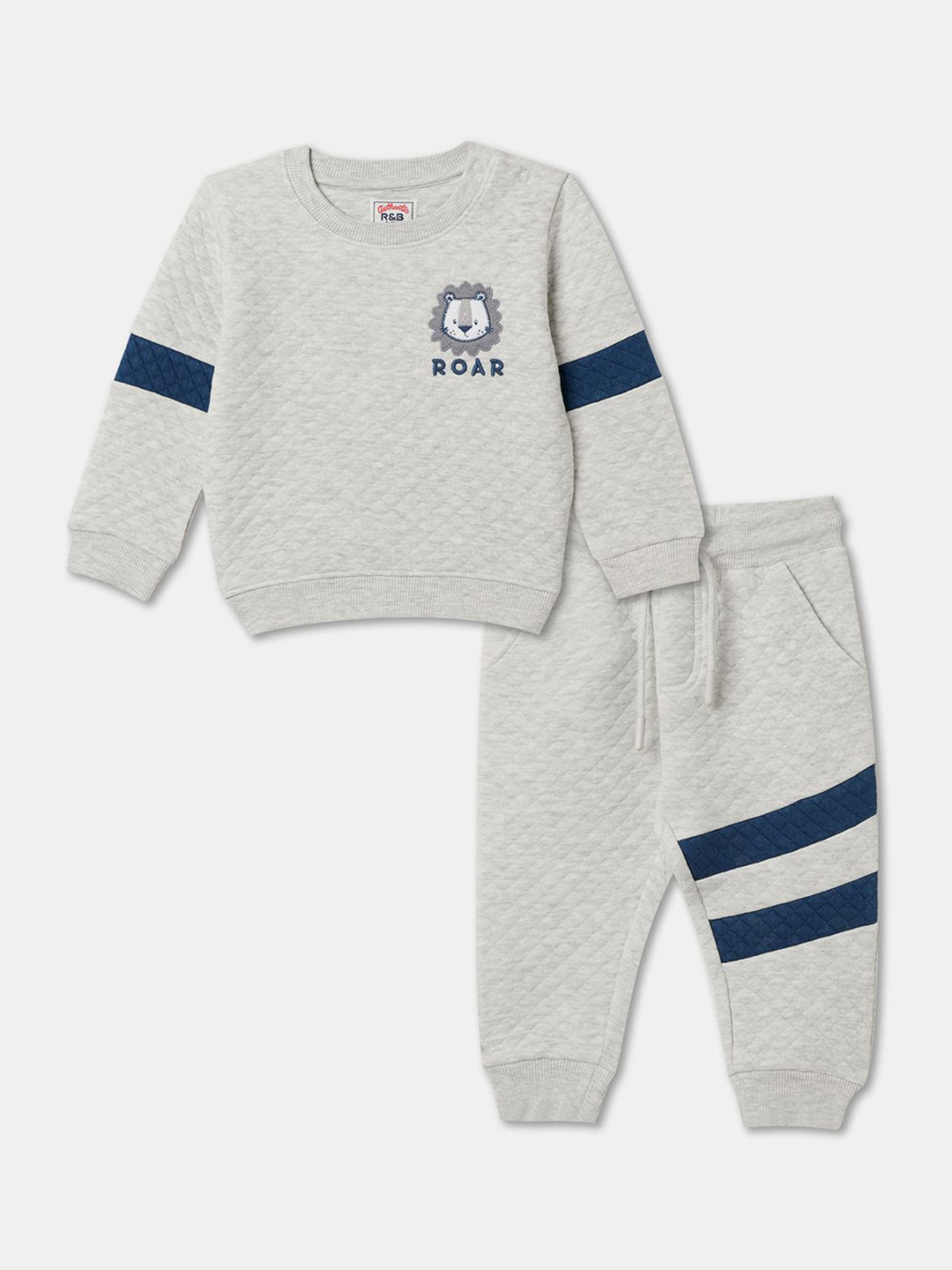 

R&B Boys Pure Cotton Sweatshirt & Joggers, Grey