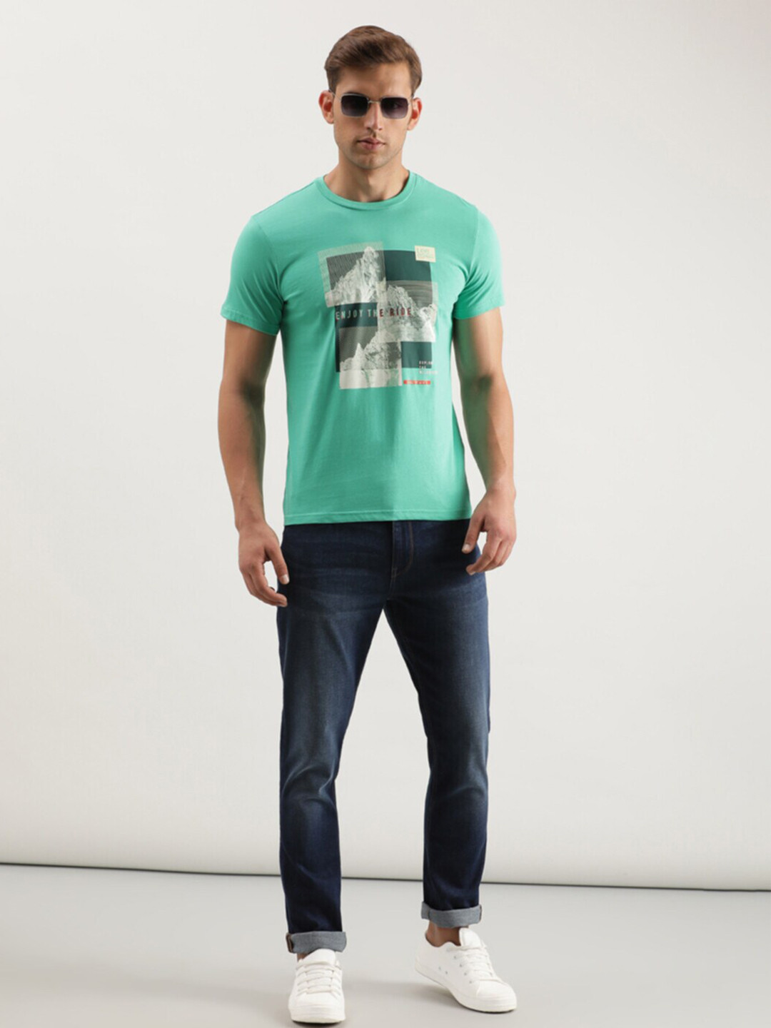 

Lee Graphic Printed Slim Fit Cotton T-shirt, Green
