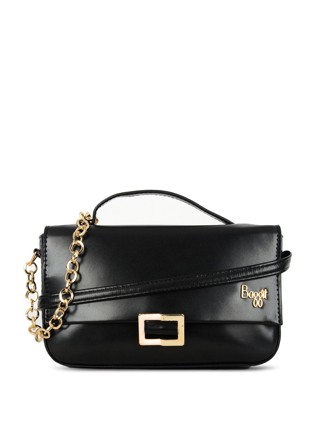 

Baggit Women PU Structured Shoulder Bag, Black
